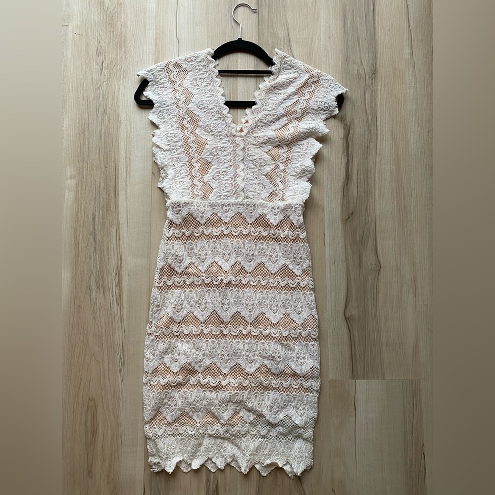 Nightcap x Carisa Rene Sierra White Lace Dress Engagement Dress Bride Dress